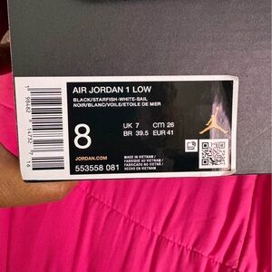 Nike Air Jordan 1 Low Black and White Athletic Shoes